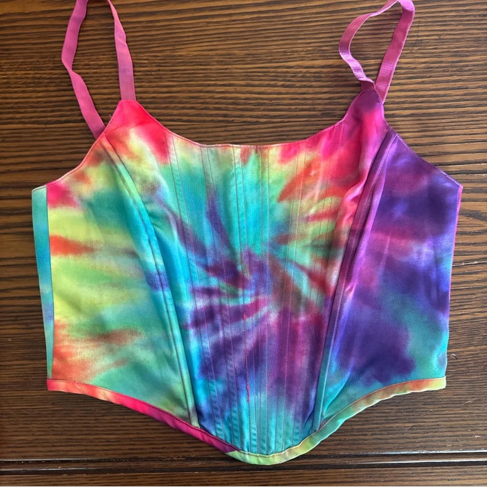Current Mood Tie Dye Corset Tank